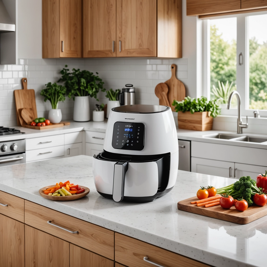 air fryer moderna em cozinha residencial